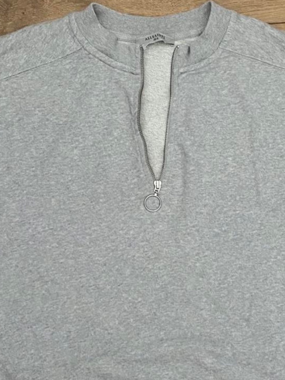 All Saints Artillery Gray Quarter Zip Crewneck XS-S